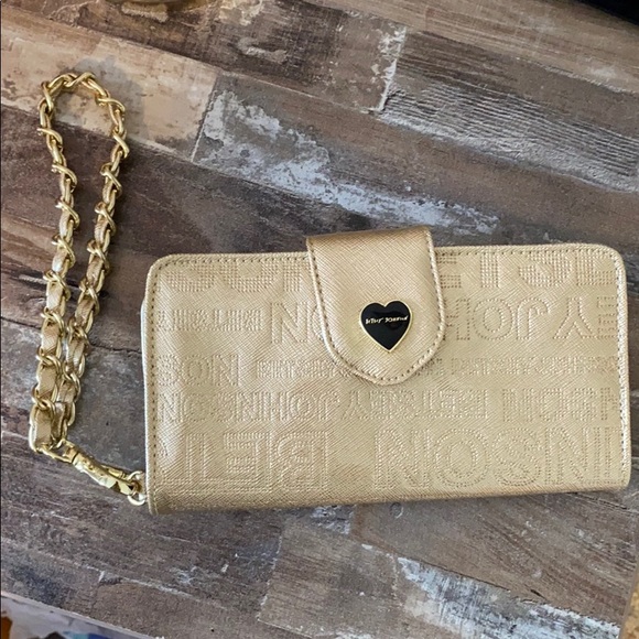 Betsy Johnson Gold wallet - Picture 1 of 3